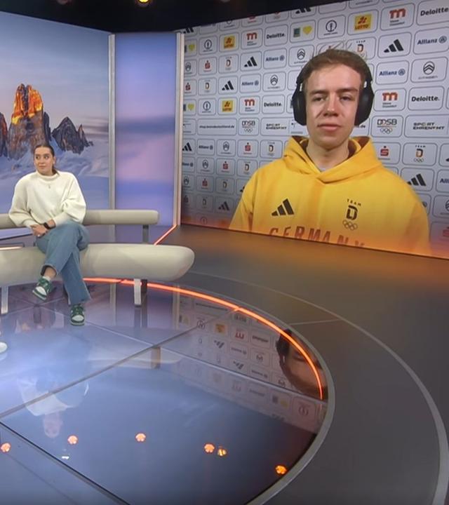 Curling-Geschwister Sara und Felix Messenzehl im ZDF-Olympiastudio