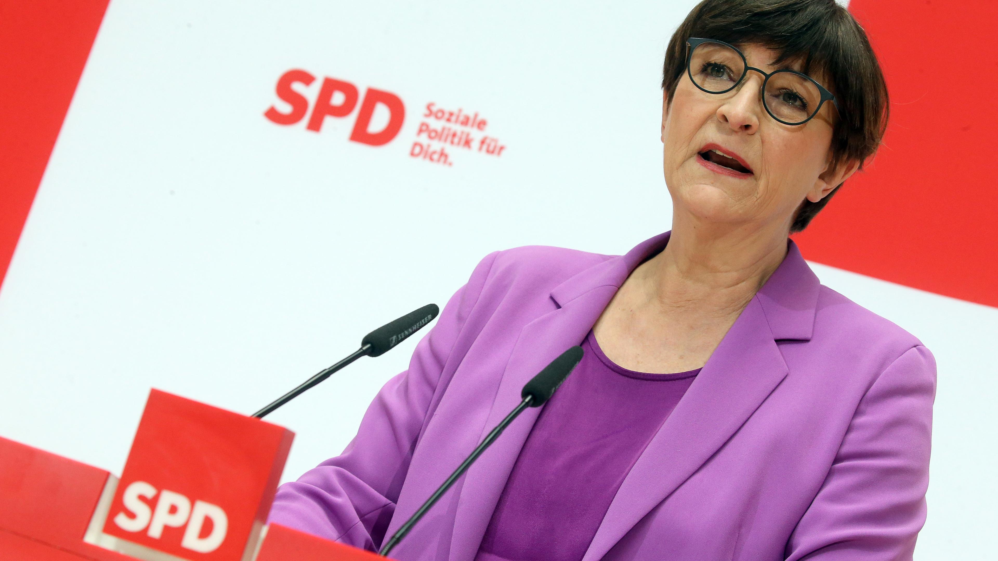 Saskia Esken, Parteivorsitzende der SPD, im Willy-Brandt-Haus (Archiv)