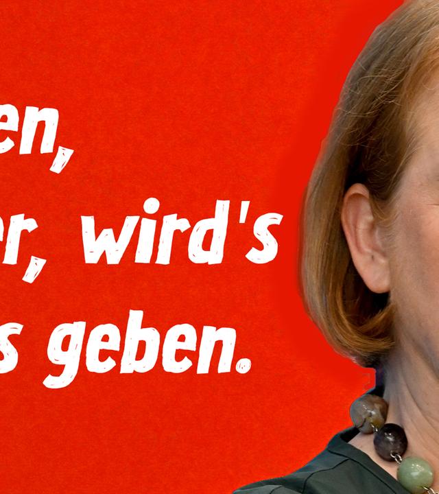 Lisa Paus, Bundesministerin für Familie, schaut grimmig; Text: "Morgen, Kinder, wird's nichts geben."