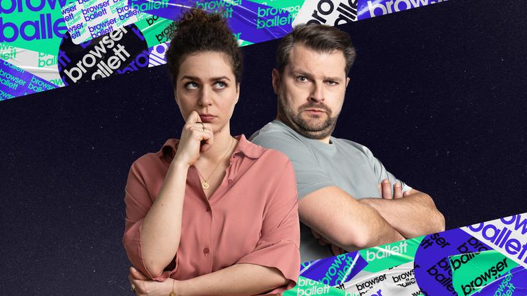 "Browser Ballett": Christina Schlag und Schlecky Silberstein beim "Browser Ballett".