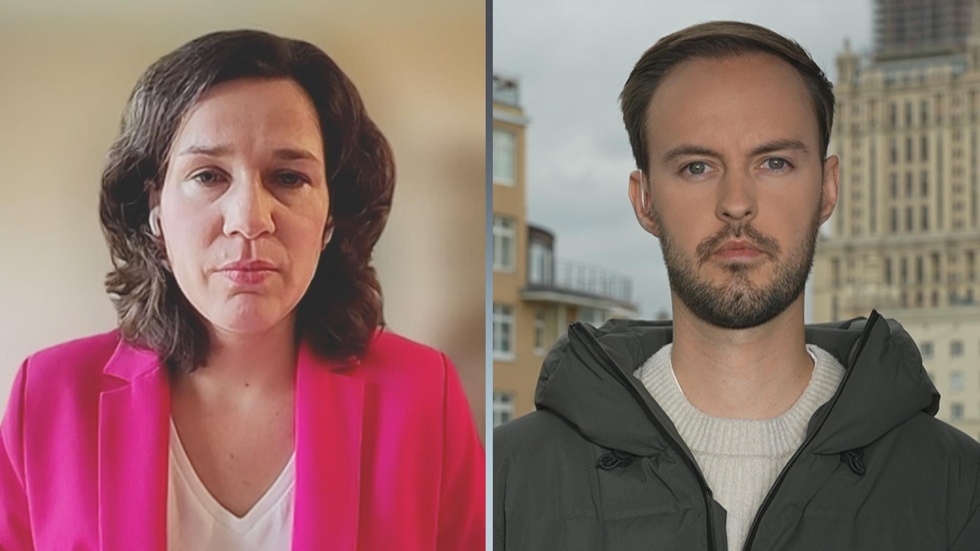 ZDF-Korrespondenten Isabelle Schaefers und Felix Klauser