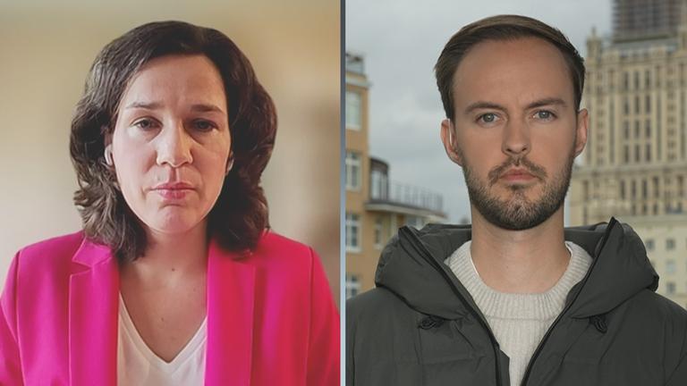 ZDF-Korrespondenten Isabelle Schaefers und Felix Klauser