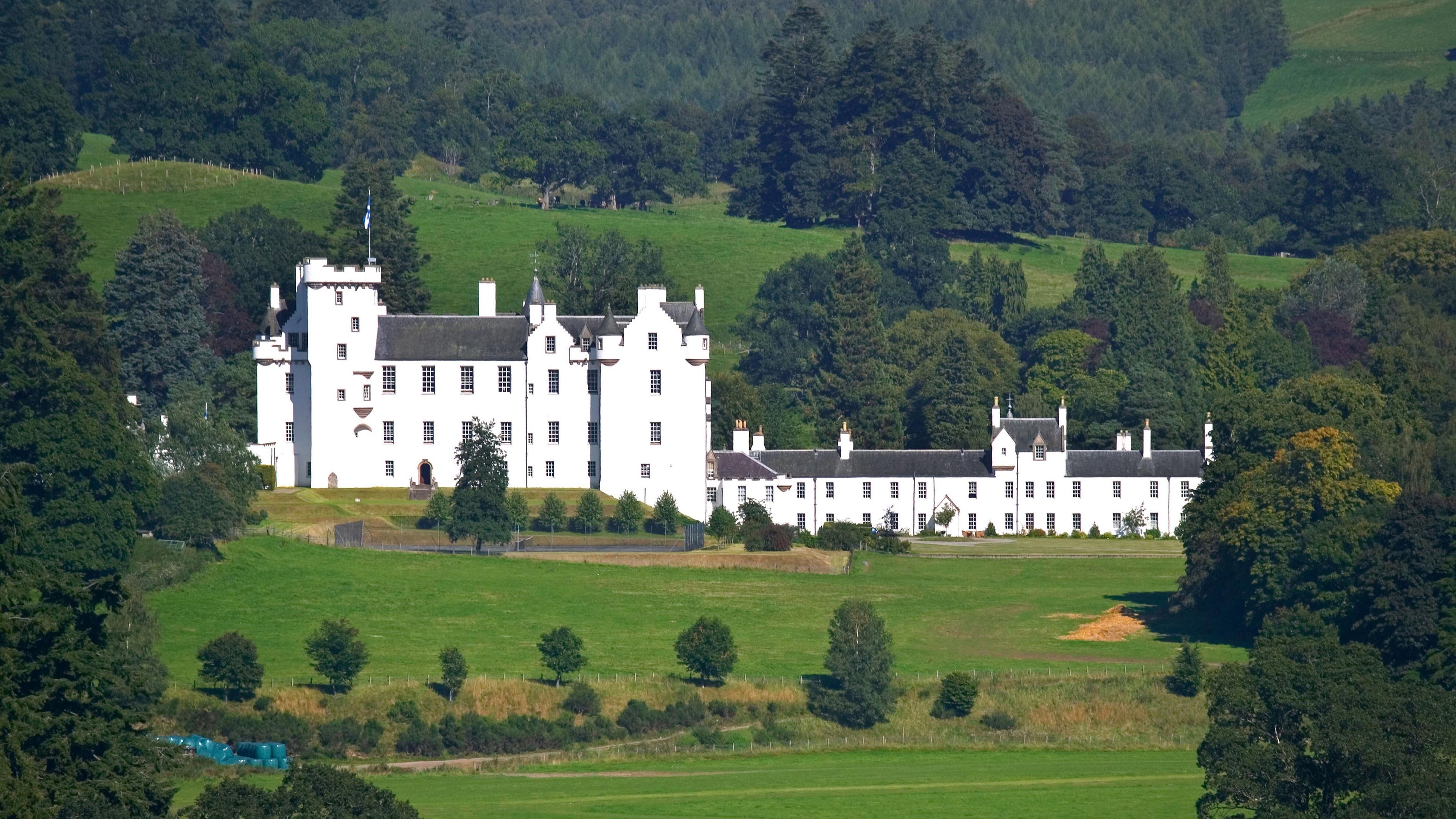 Schloss Blair Castle in der Grafschaft Perthshire, aufgenommen am 