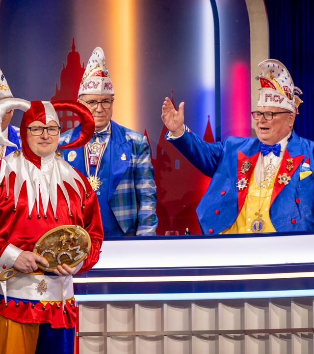 Sitzungspräsident Andreas Schmitt mit "Till" Florian Sitte bei "Mainz bleibt Mainz, wie es singt und lacht"