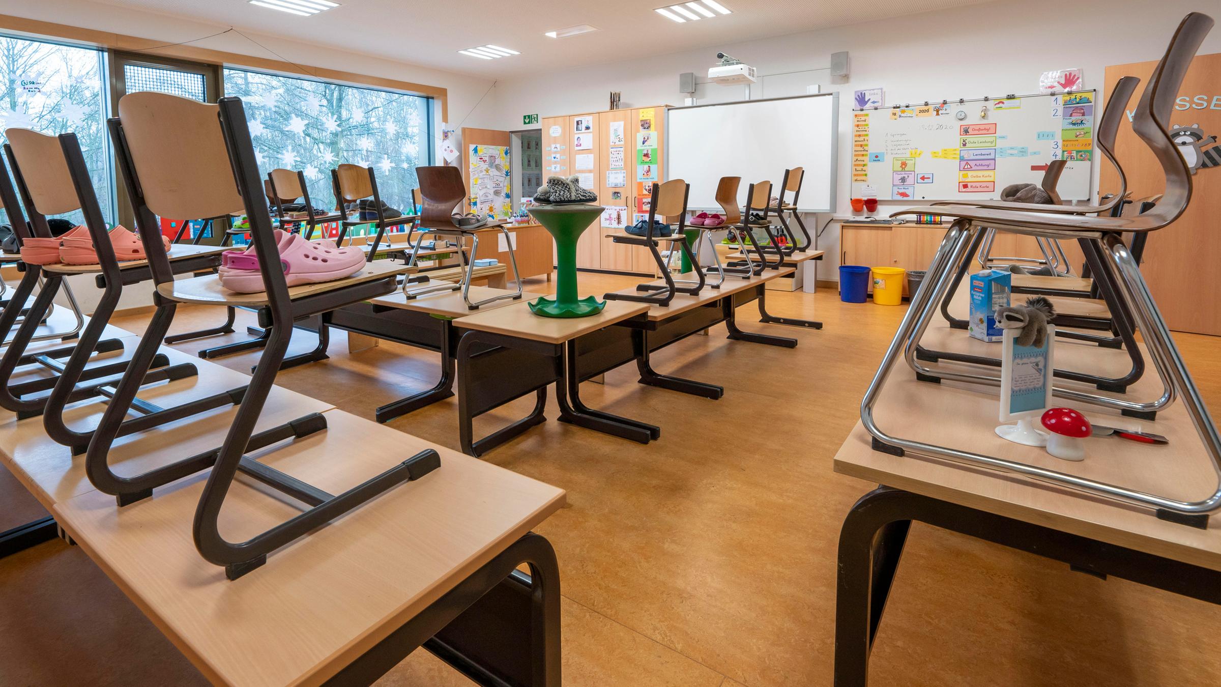 Leerer Klassenraum in NRW