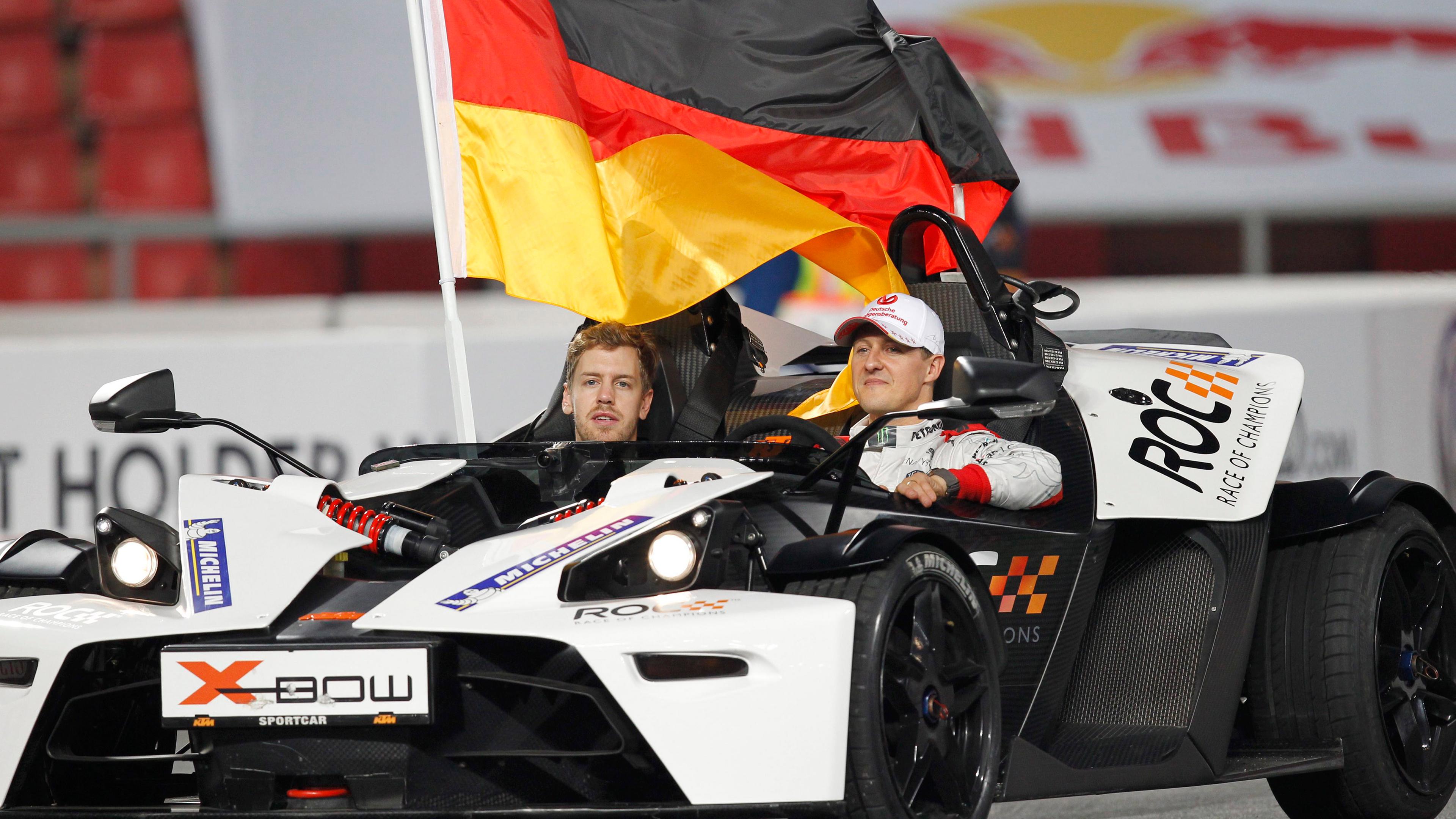 ...und vertreten die deutschen Farben mehrmals gemeinsam beim Renn-Event "Race of Champions".