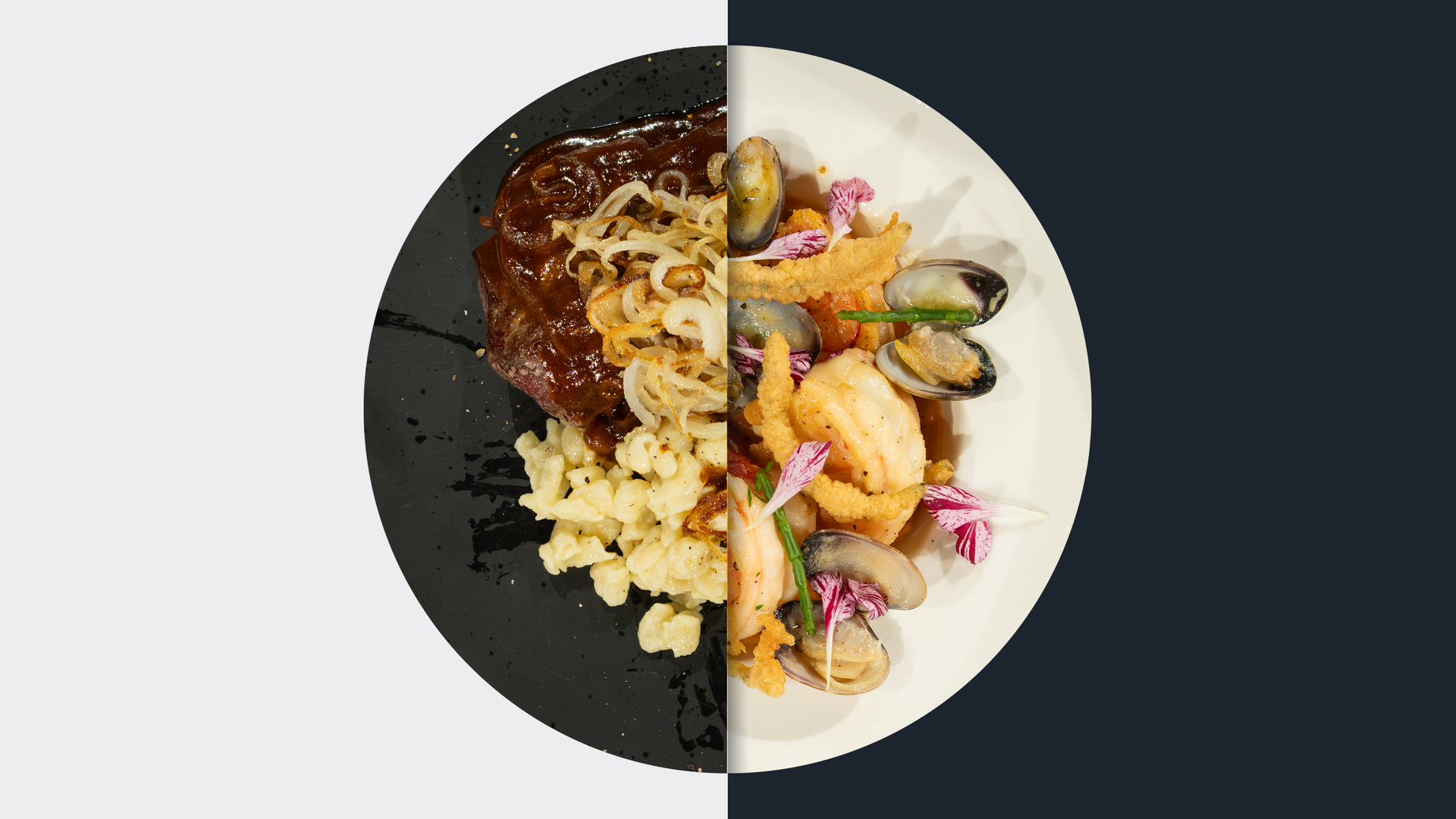 Schwäbischer Zwiebelrostbraten vs. Venusmuscheln