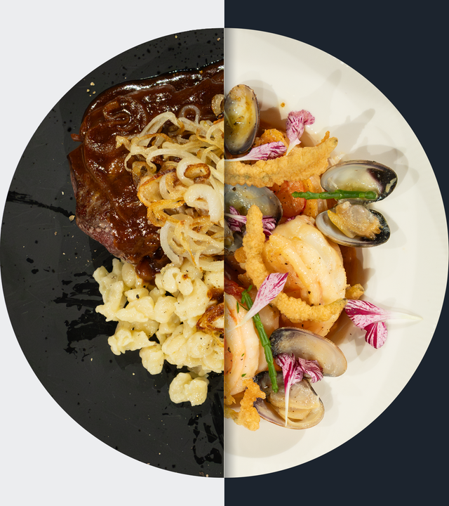 Schwäbischer Zwiebelrostbraten vs. Venusmuscheln