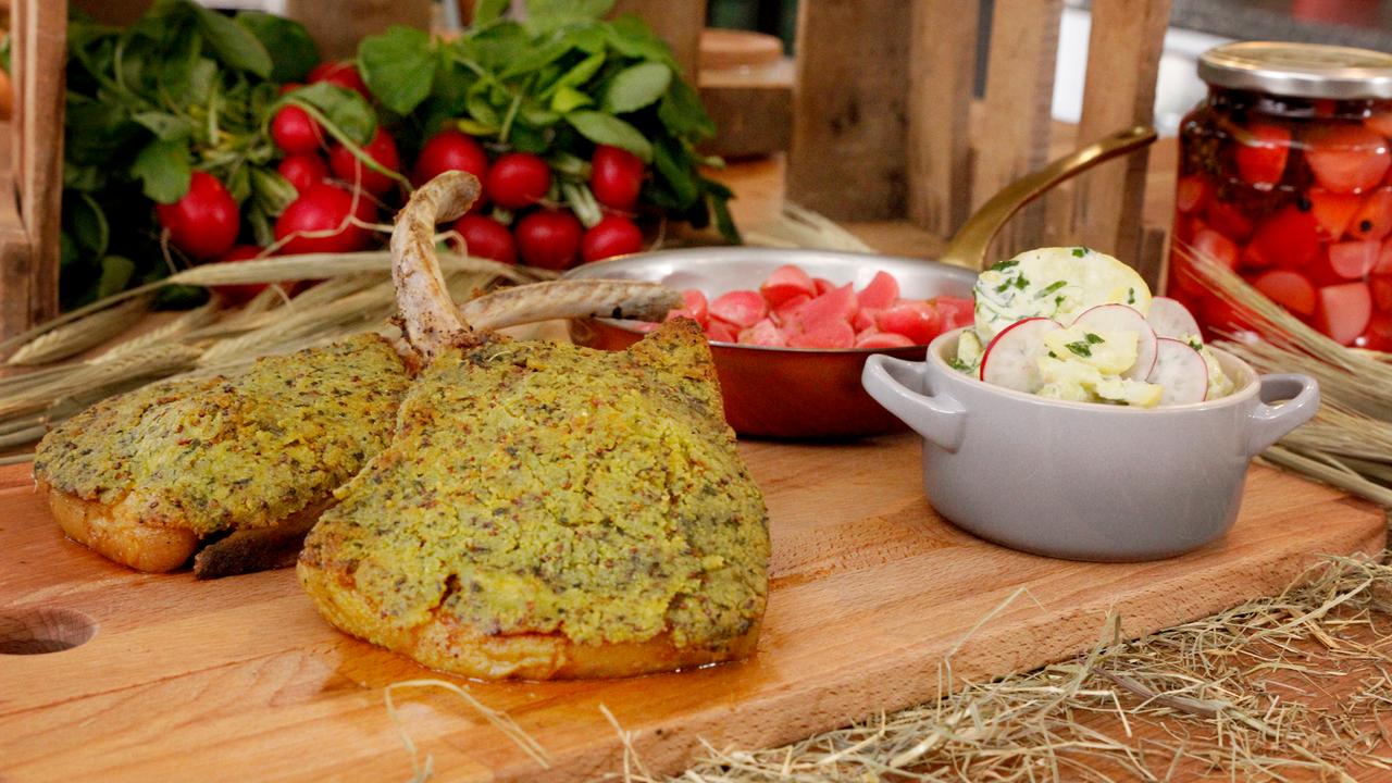 Frühlingshafte Schweinekoteletts - ZDFmediathek