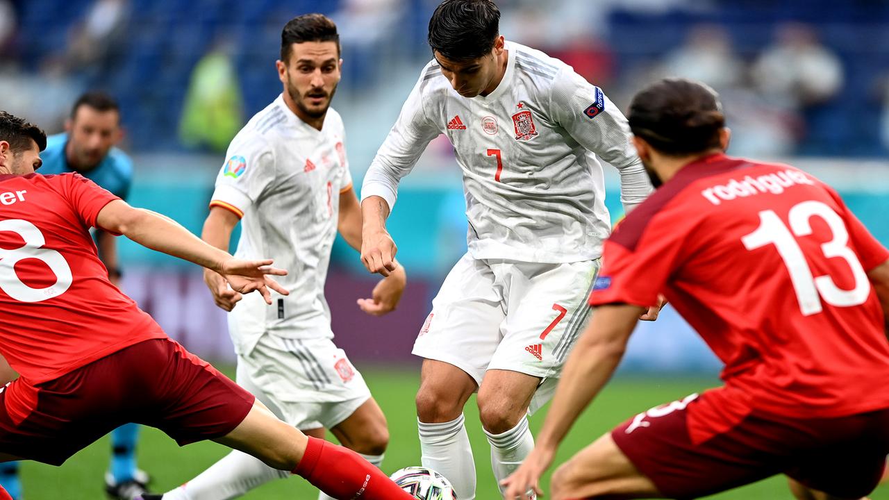 Fußball-EM 2020 Schweiz - Spanien 1:3 i.E ...