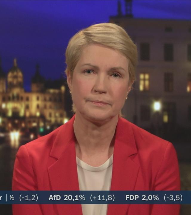 Manuela Schwesig von der SPD mit einer Reaktion zur Landtagswahl in Rheinland-Pfalz.