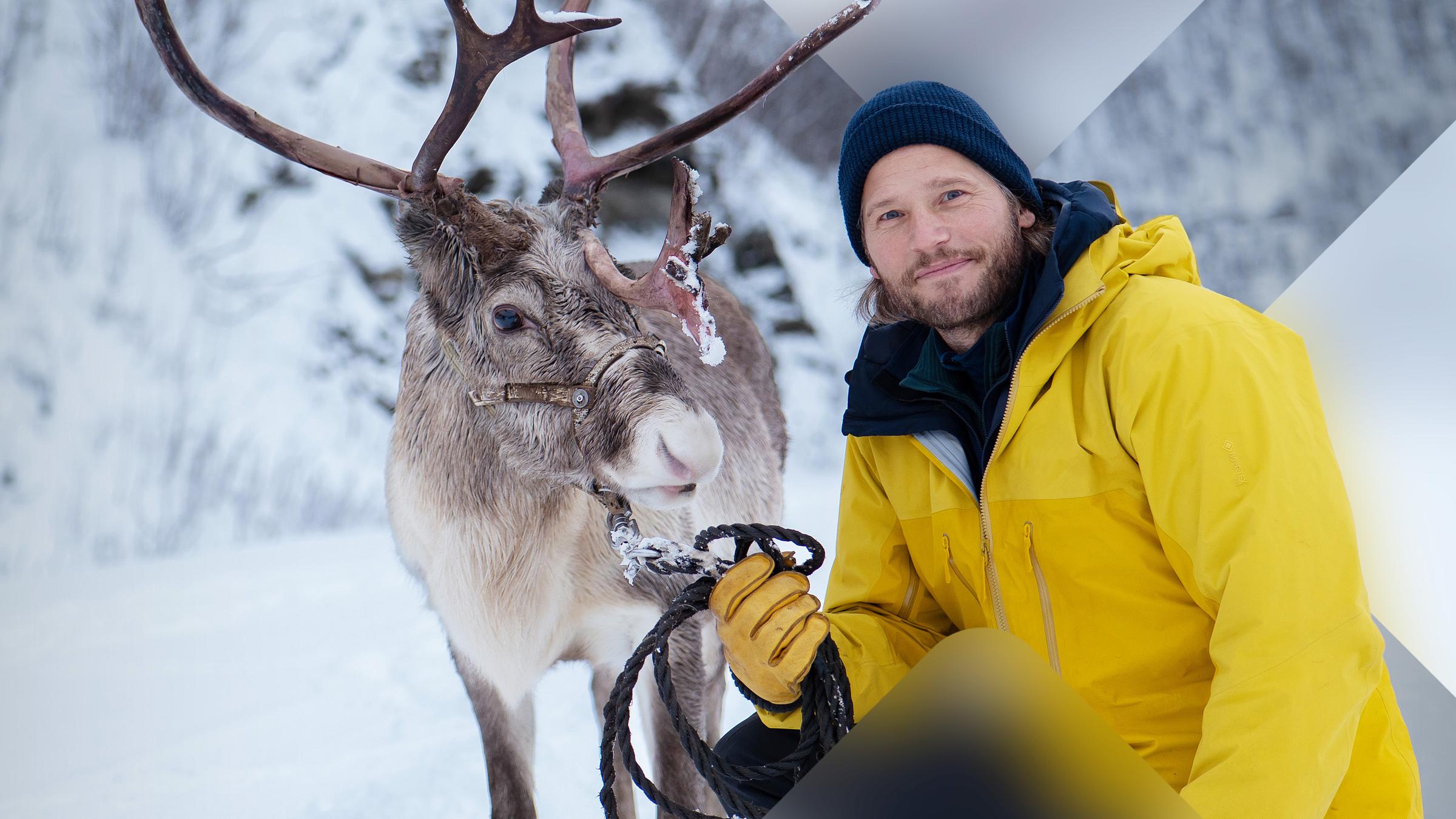 Sebastian Ströbel mit Elch