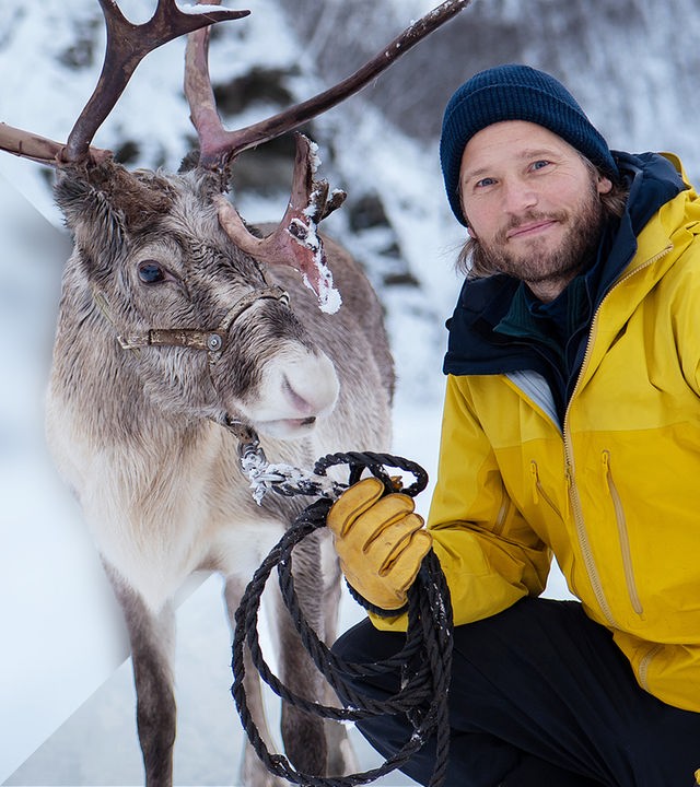 Sebastian Ströbel mit Elch