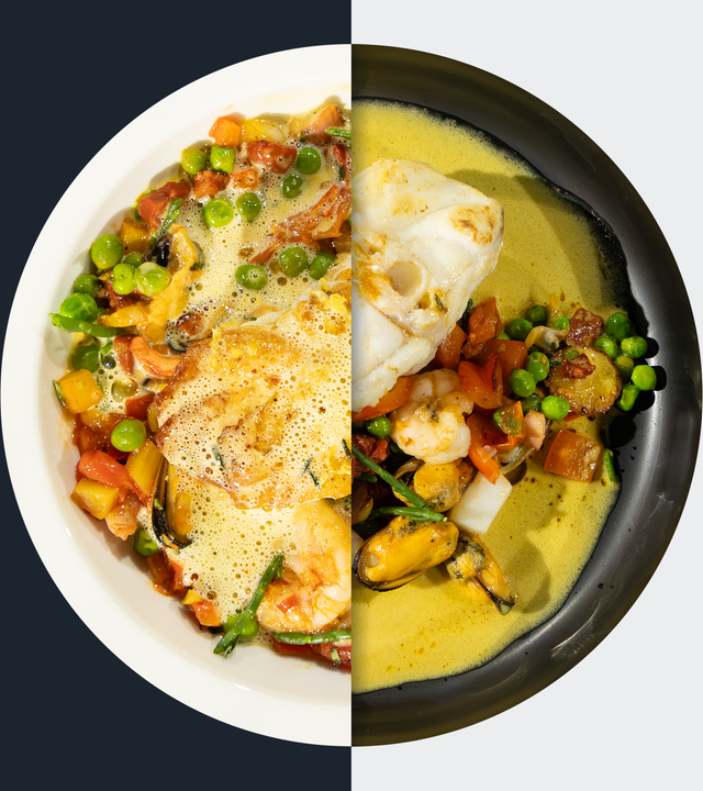 Seeteufel-Kotelett mit Gemüse