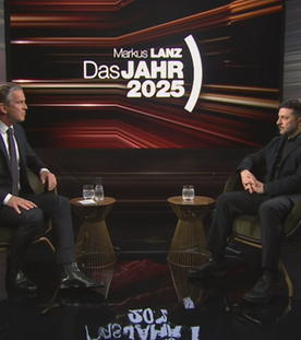 Markus Lanz und der ukrainische Präsident Selenskyj