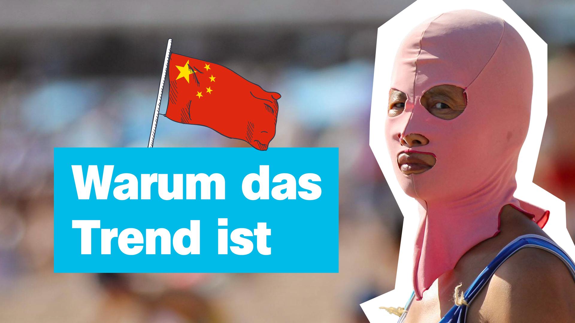 Facekinis, knallbunte Masken gegen die Sonne.