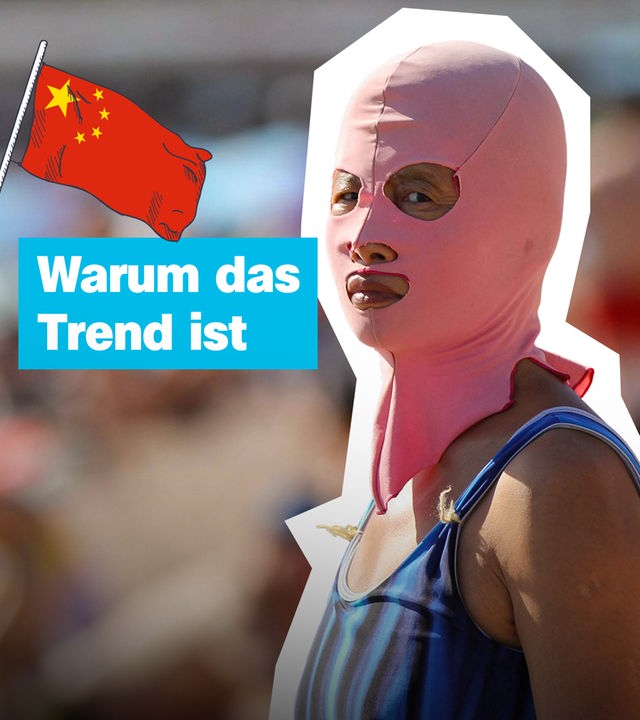 Facekinis, knallbunte Masken gegen die Sonne.