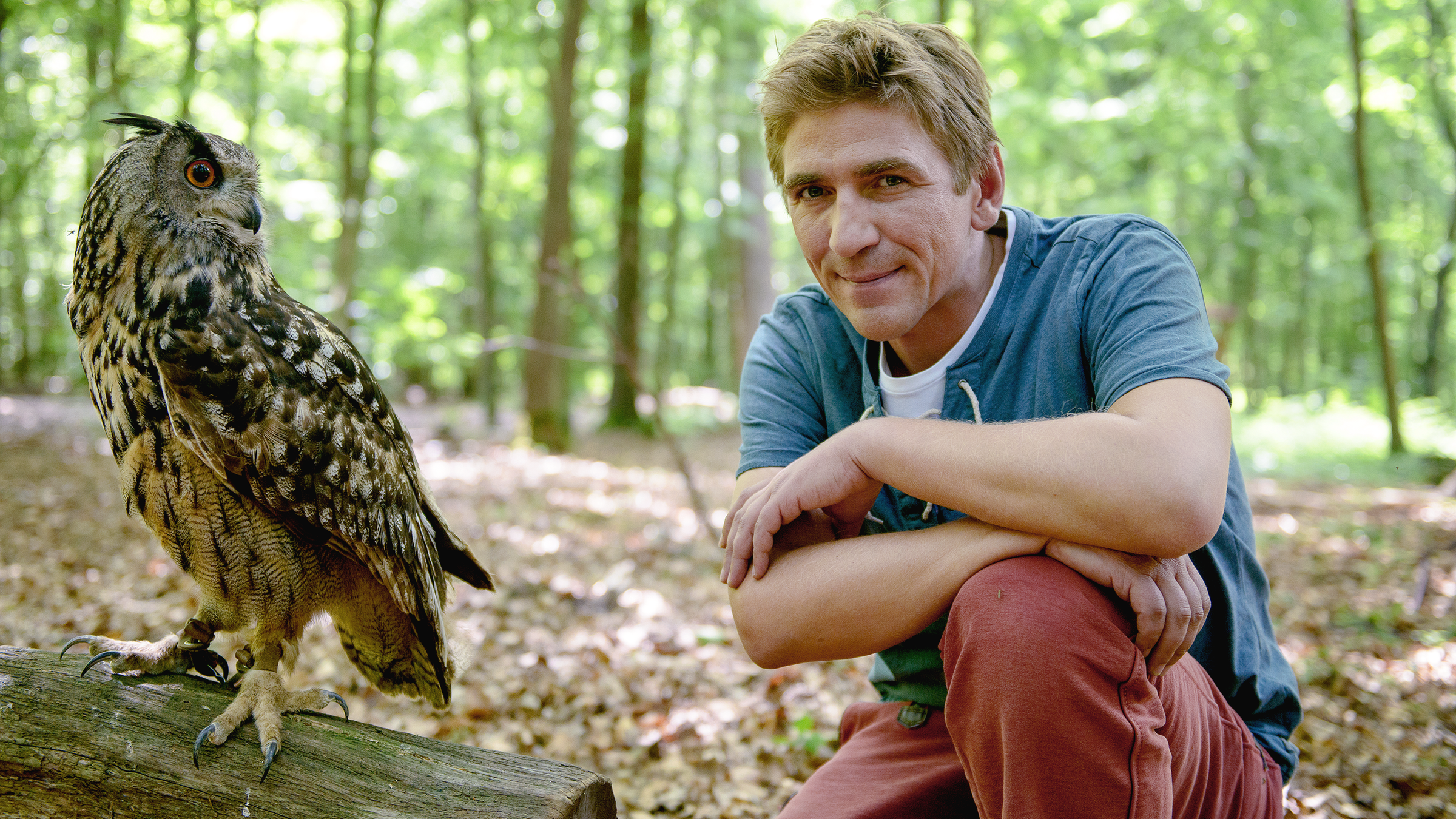 Fritz Fuchs mit Eule