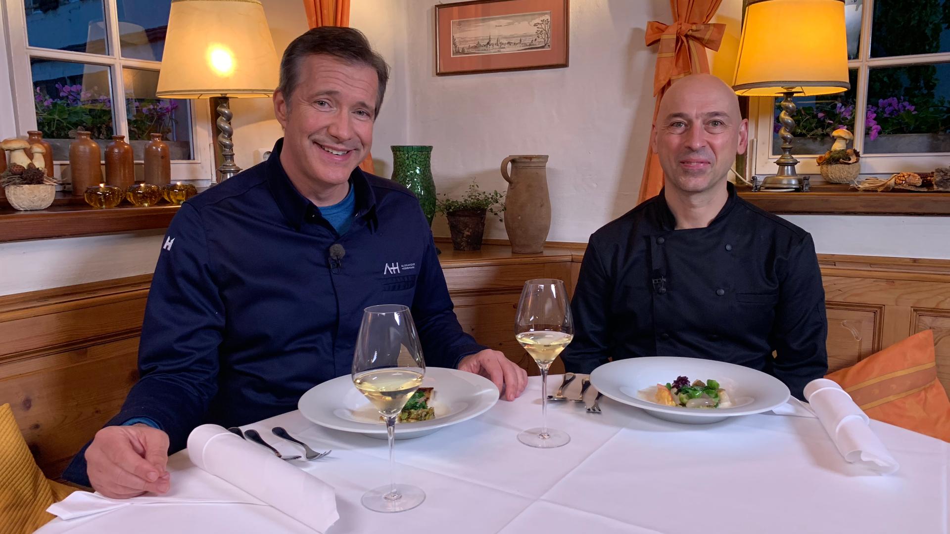 Sternekoch Alexander Herrmann und sein regionaler Herausforderer Christian Rubert.