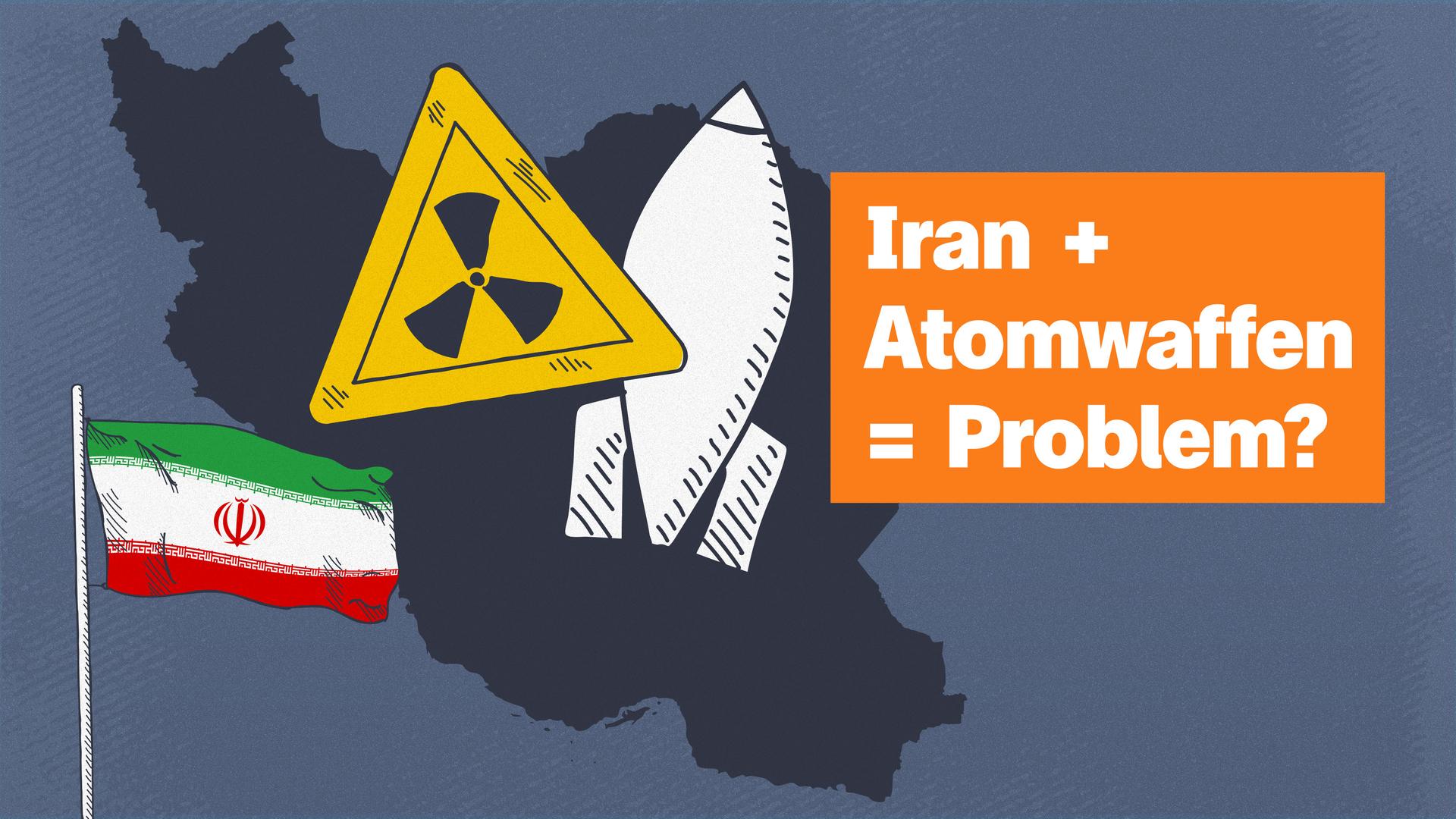 Eine grafische Darstellung zum Atomprogramm des Iran.