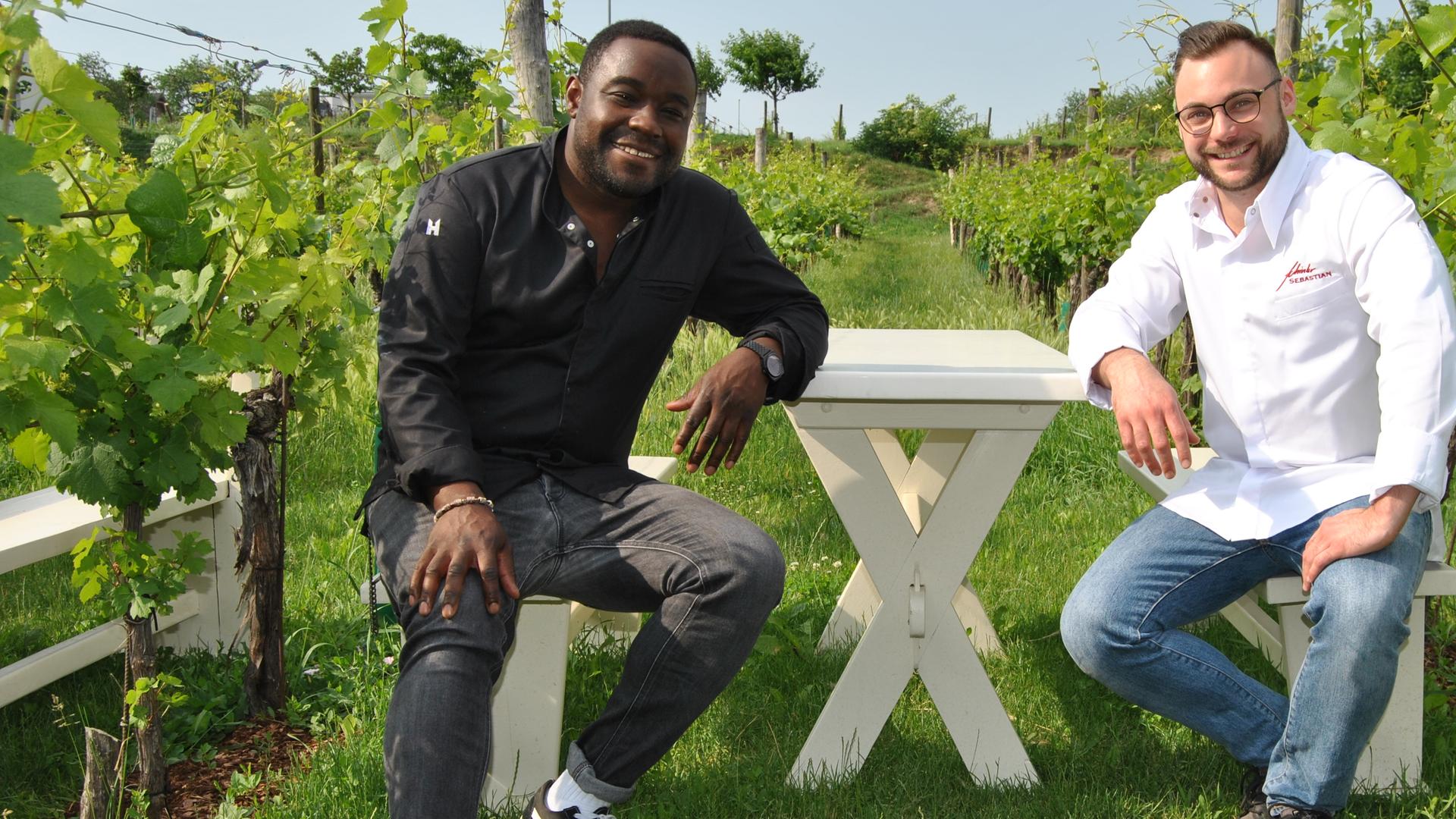 Nelson Müller und sein Herausforderer Sebastian Schinko