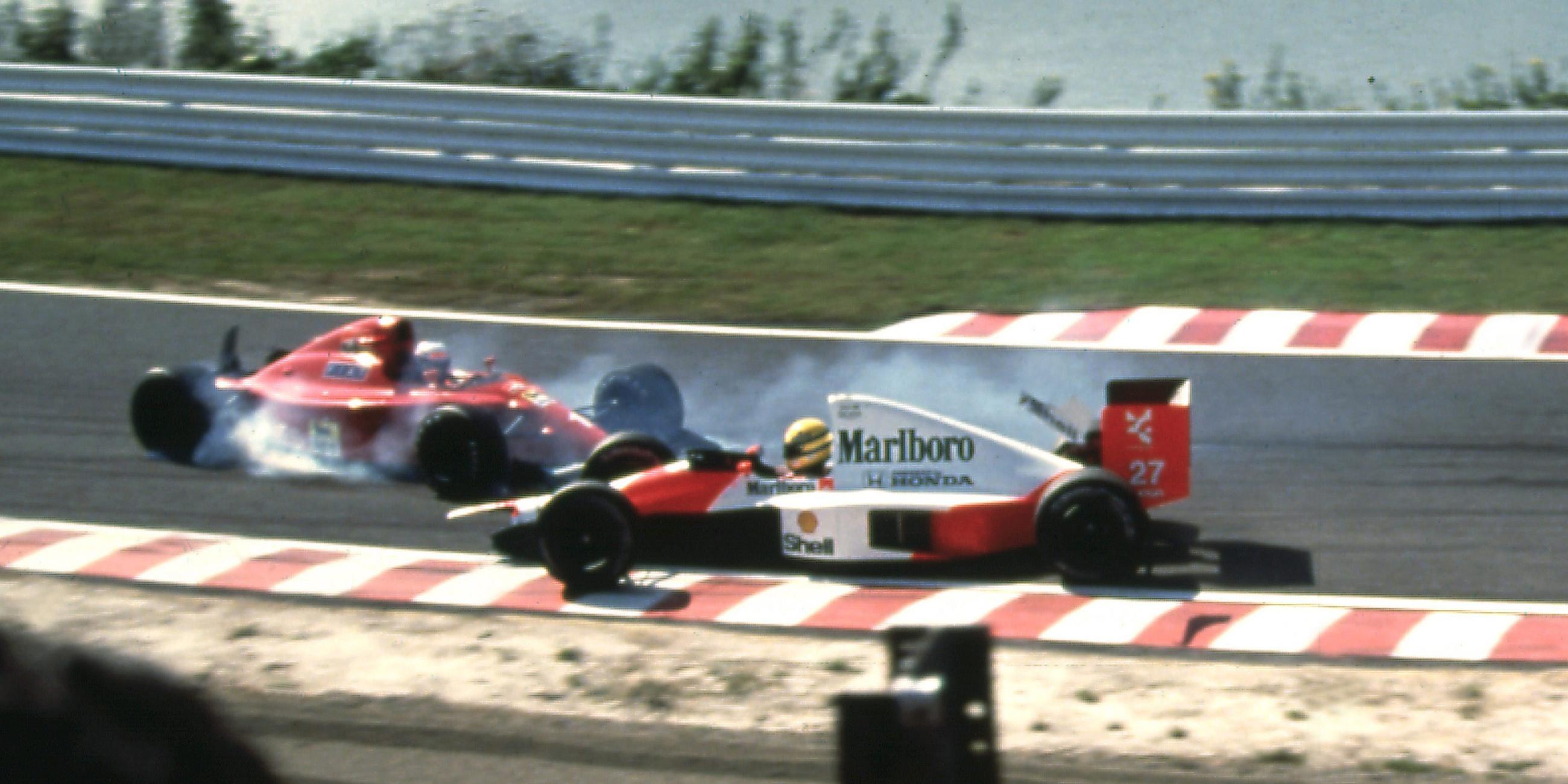 Alain Prost und Ayrton Senna am 21.10.1990 