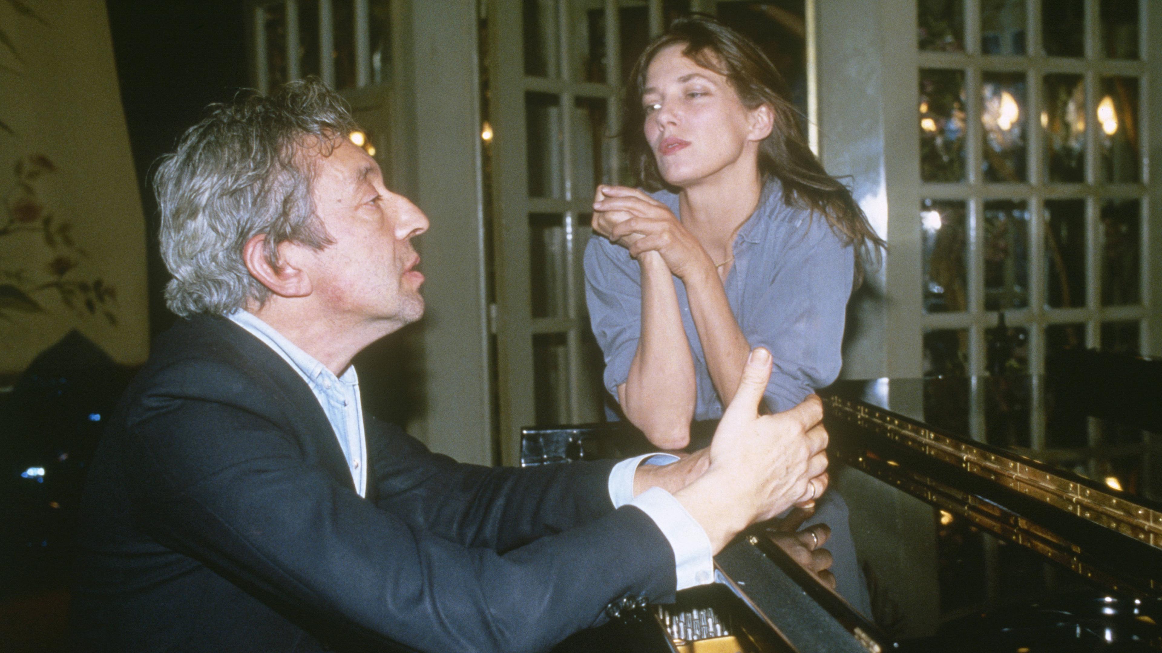 Serge Gainsbourg am Klavier mit Jane Birkin