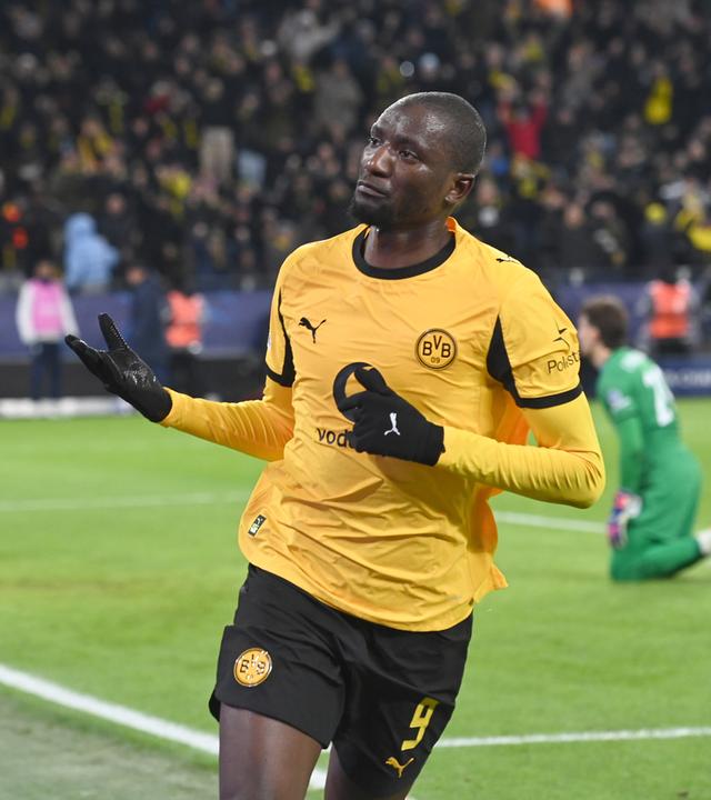 Serhou Guirassy (Dortmund) jubelt