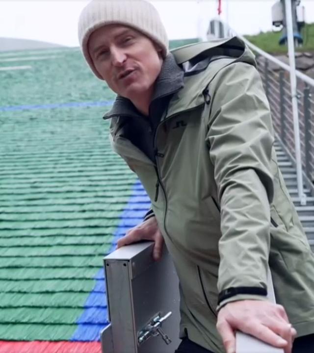ZDF-Skisprungexperte Severin Freund erklärt die Olmypia-Schanze