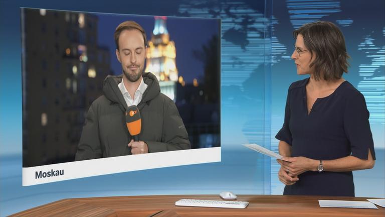 ZDF-Korrespondent Klauser ist zu sehen.