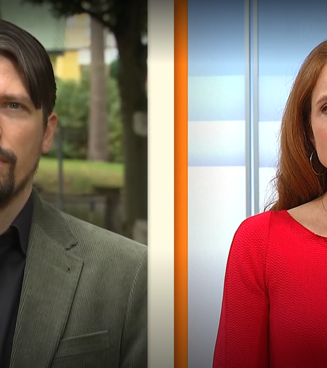 Politikwissenschaftler Jan Philipp Thomeczek und Mirjam Meinhardt im Schaltgespräch