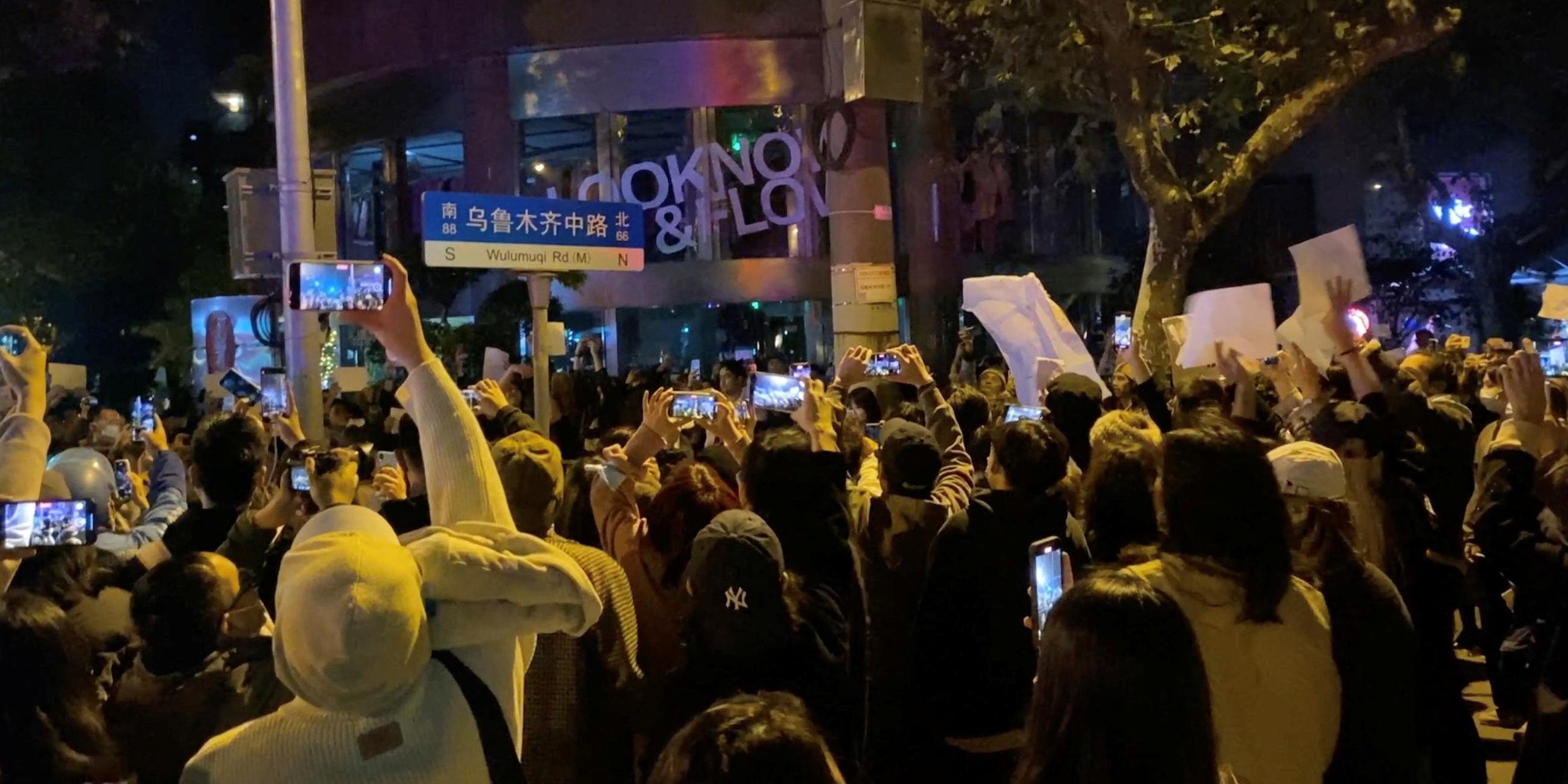 Proteste in Shanghai 