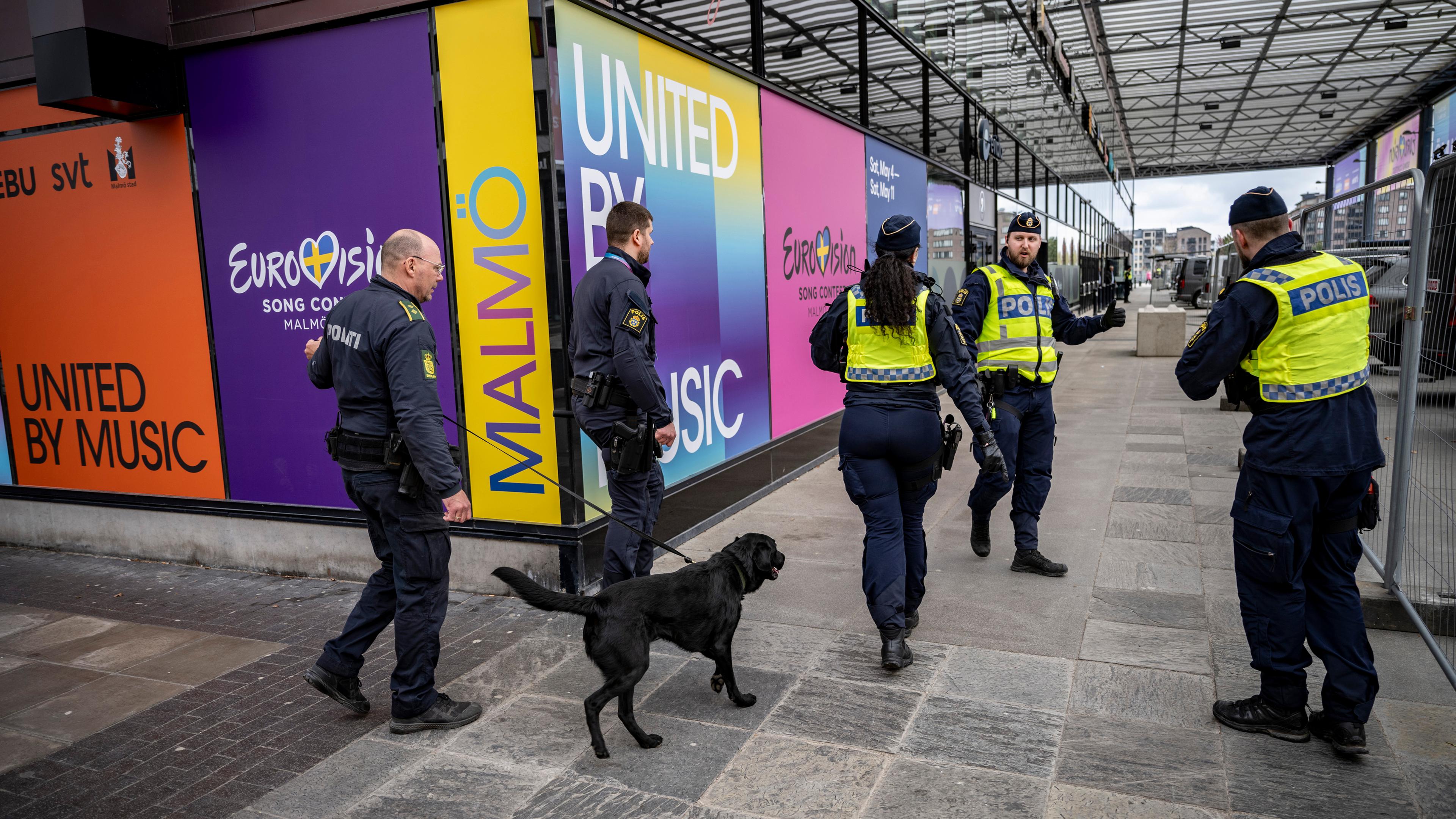 Sicherheitskontrollen in Malmö vor dem Eurovision Song Contest