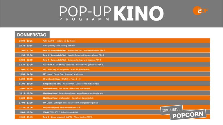 ZDF-Kinoprogramm Silbersalz Festival Pop-Up-Kino Donnerstag 29.10.26