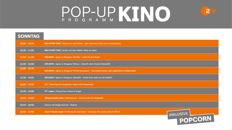 ZDF-Kinoprogramm Pop-Up-Kino Silbersalz Festival 2026 für Sonntag, 01.11.26