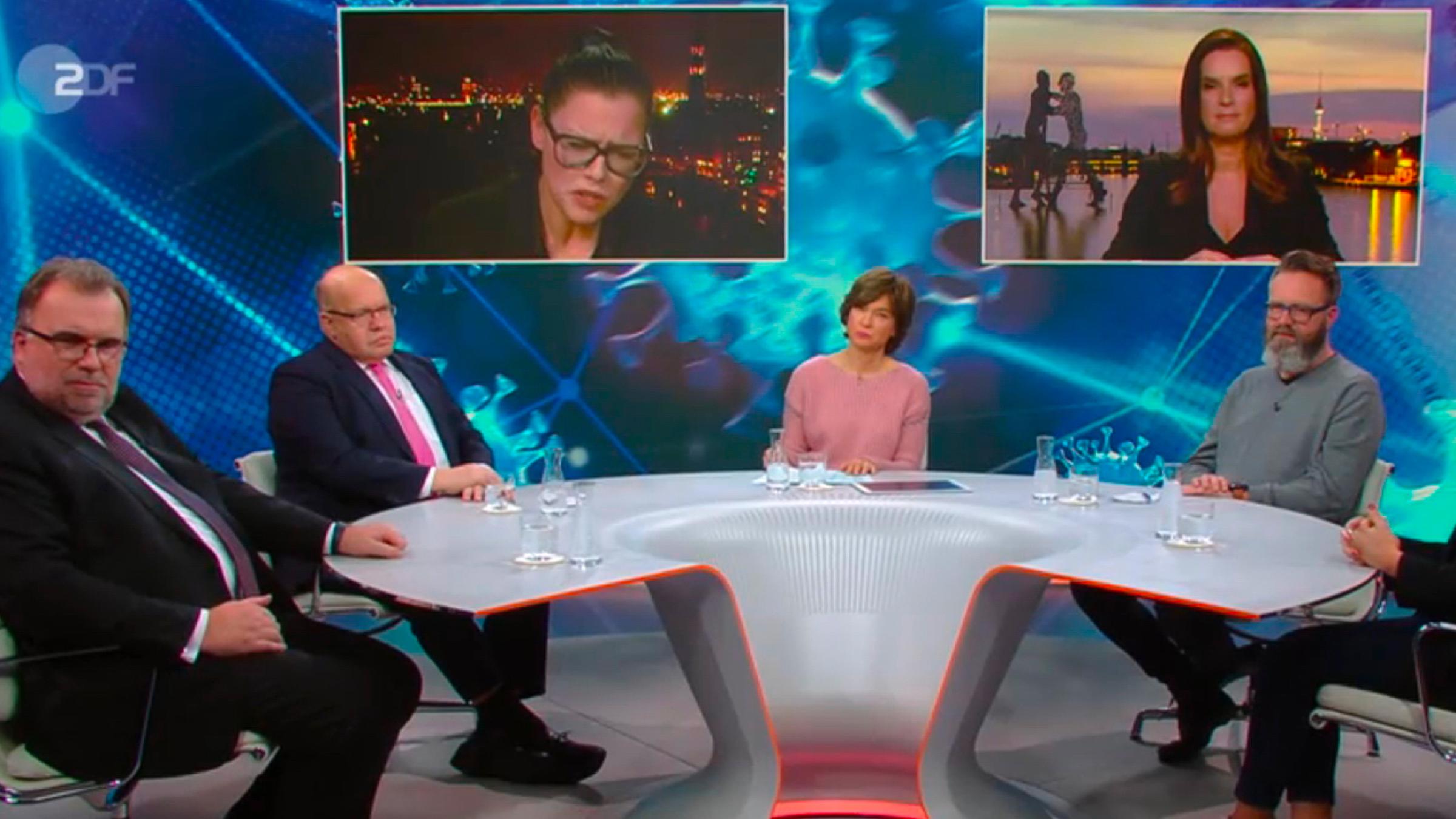 Screenshot aus Video: Sina Trinkwalder bei "maybrit illner"