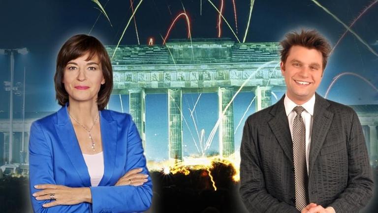 Maybrit Illner und Lutz van der Horst