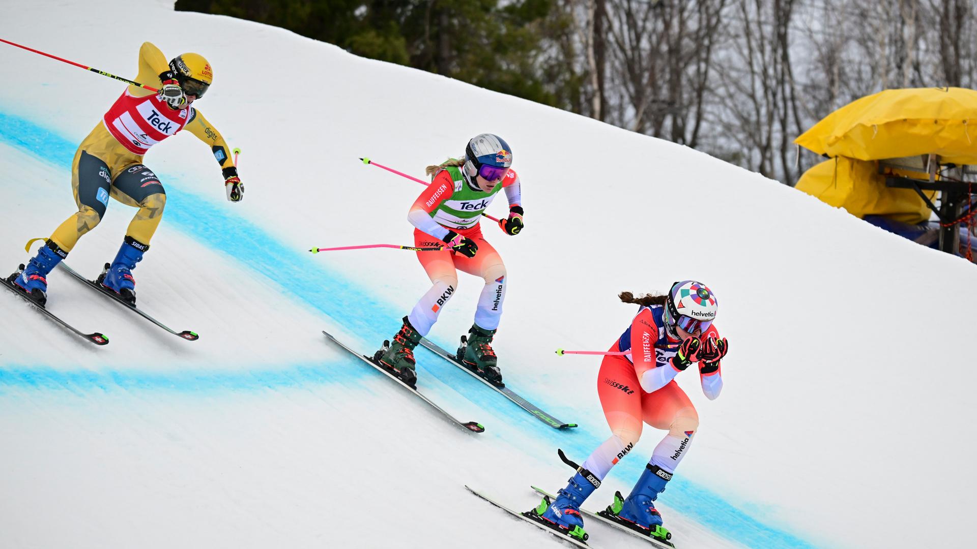 Fanny Smith, Daniela Maier und Mylene Ballet Baz am 21.03.26