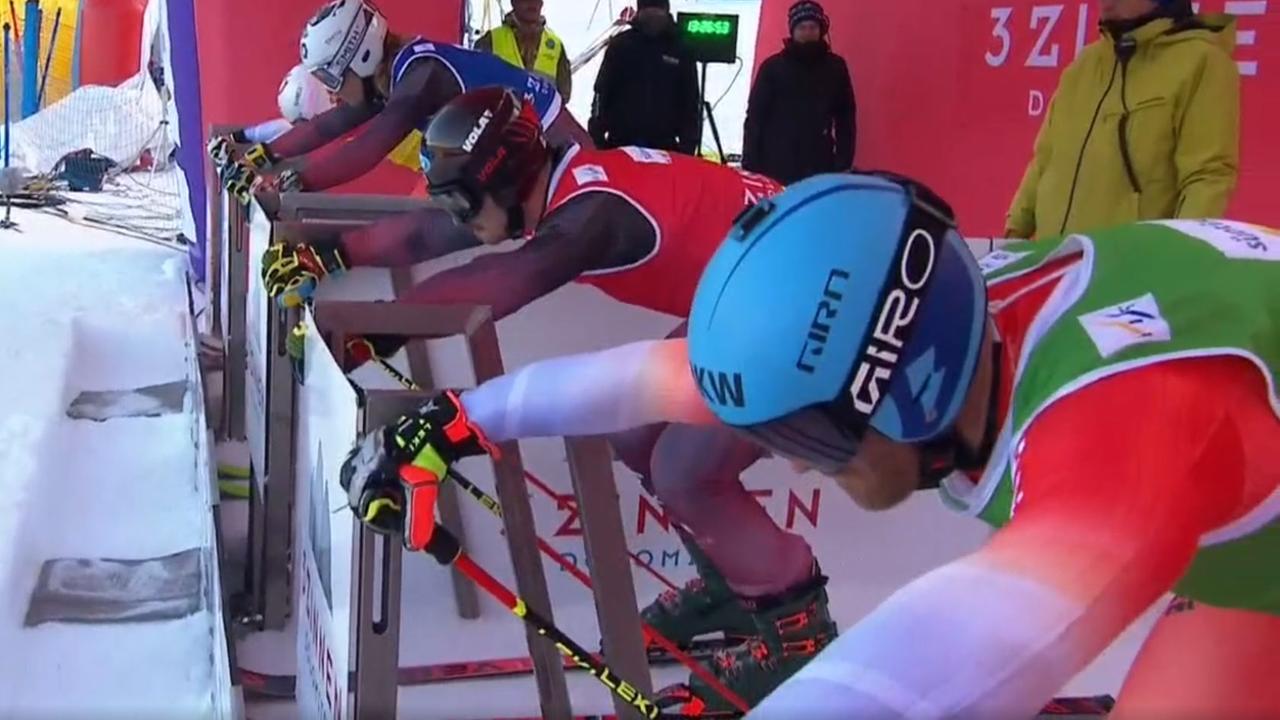 Starter beim Skicross-Weltcup in Innichen/Südtirol
