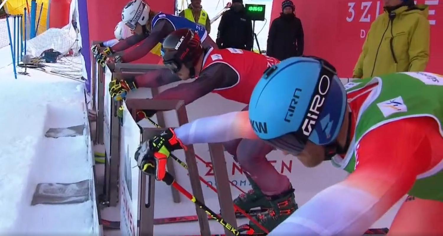 Starter beim Skicross-Weltcup in Innichen/Südtirol
