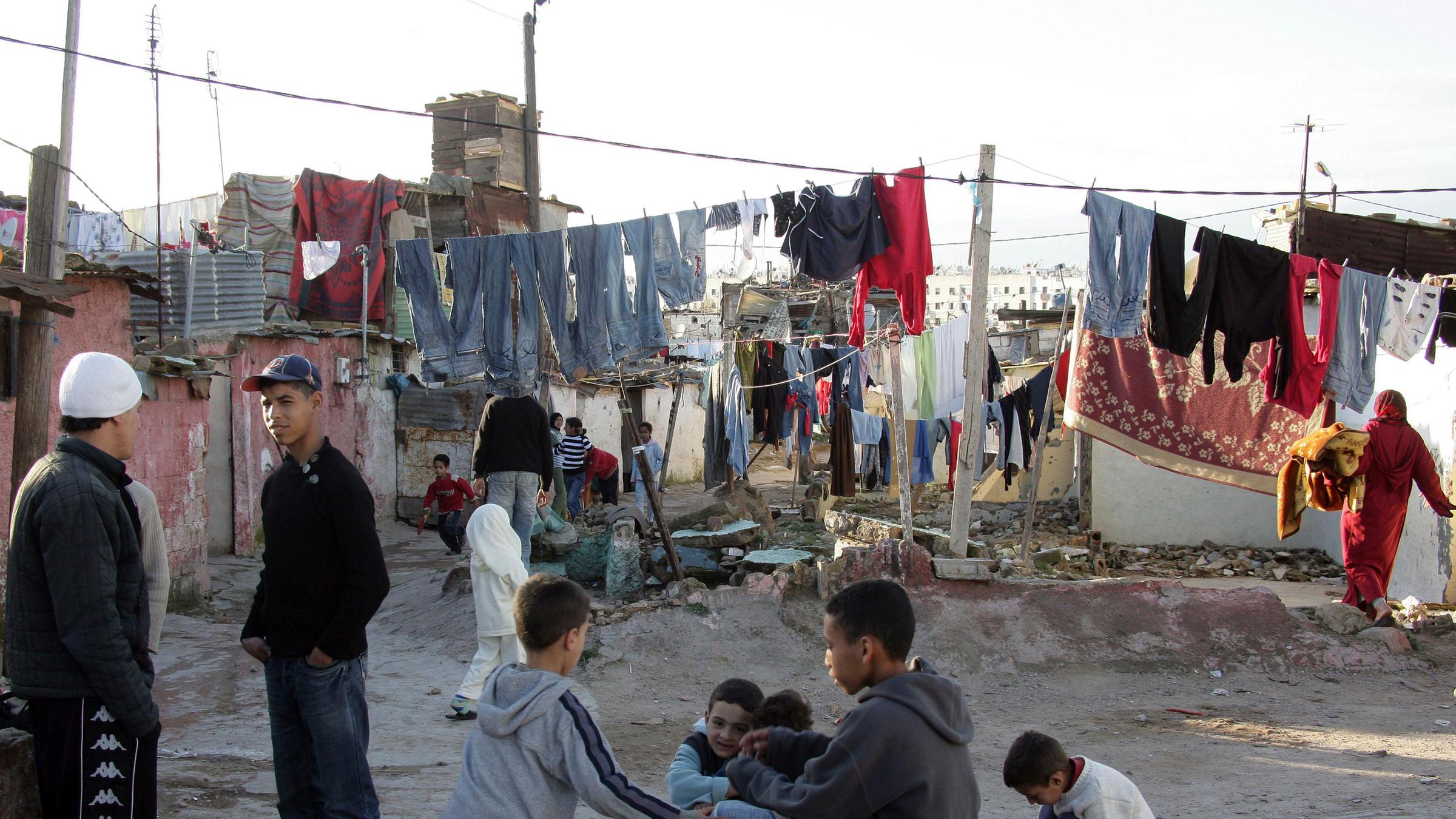 Ein Slum in Casablanca