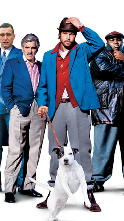 Plakatmotiv zum Film mit Benicio del Toro, Vinnie Jones, Dennis Farina, Brad Pitt, Ade und Jason Statham.