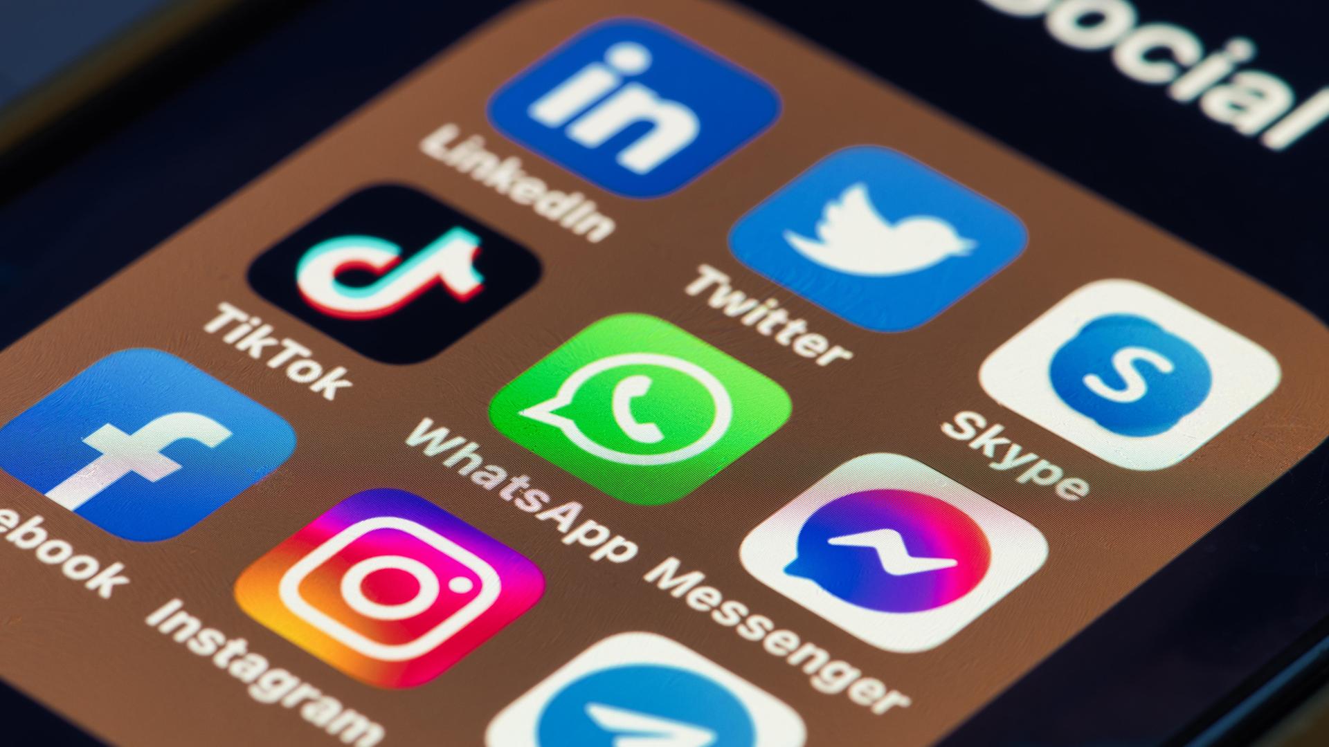 Soziale Netzwerk-Apps auf dem Smartphone