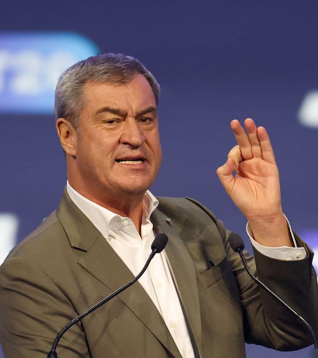 Markus Söder, Ministerpräsident des Landes Bayern, spricht beim Deutschlandtag der Jungen Union.