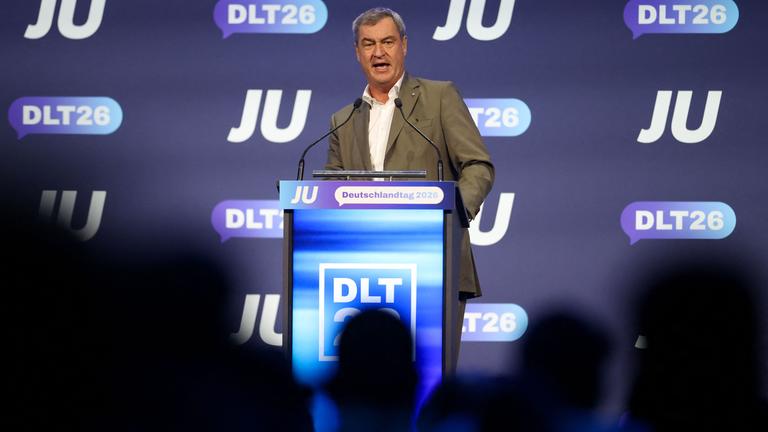 Markus Söder, Ministerpräsident des Landes Bayern, spricht beim Deutschlandtag der Jungen Union.