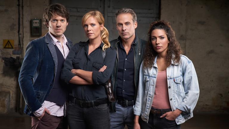 Tom Kowalski (Steffen Schroeder), Ina Zimmermann (Melanie Marschke), Jan Maybach (Marco Girnth) und Kim Nowak (Amy Mußul).