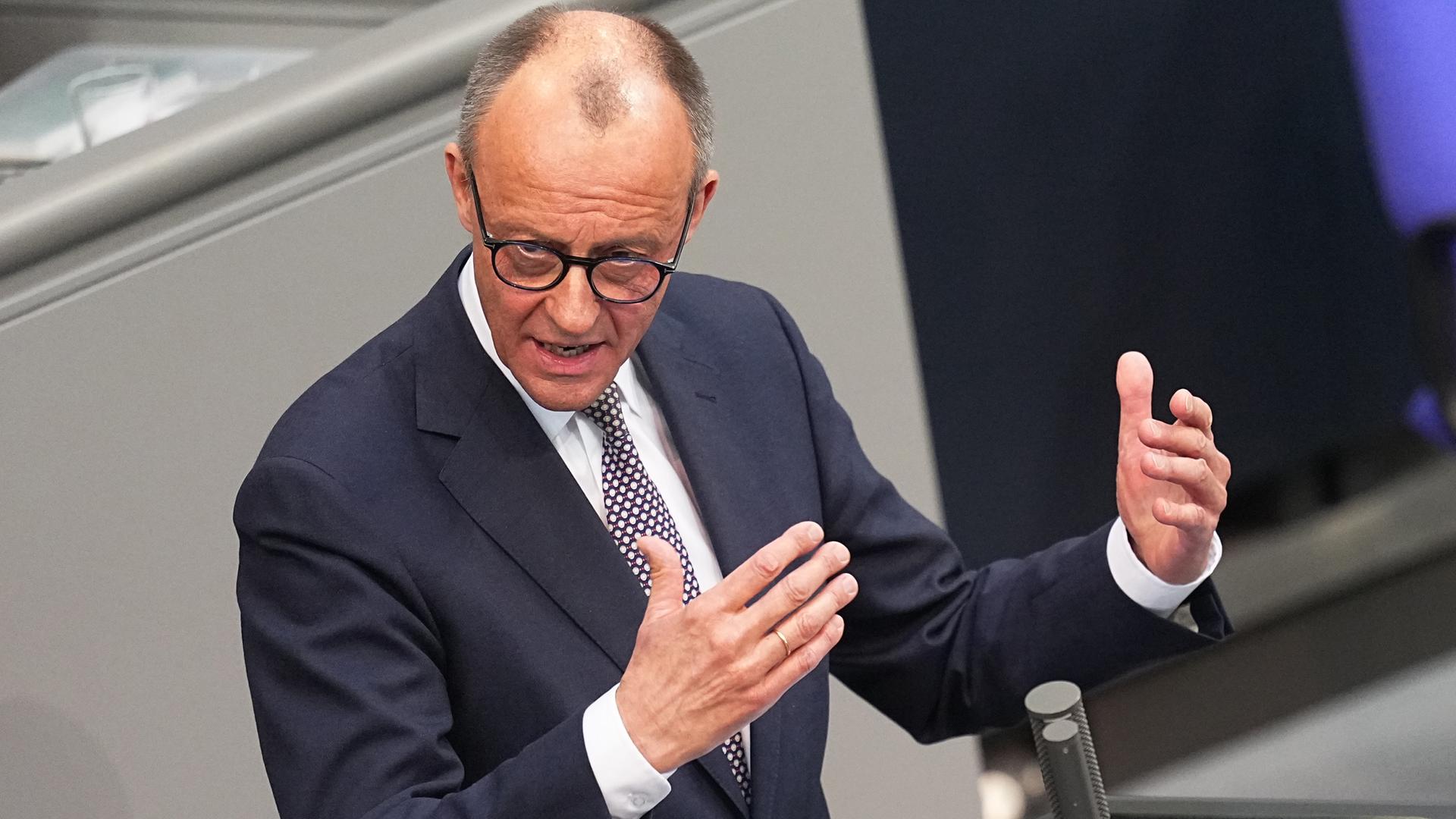Friedrich Merz, aufgenommen am 18.03.2025 im Bundestag in Berlin