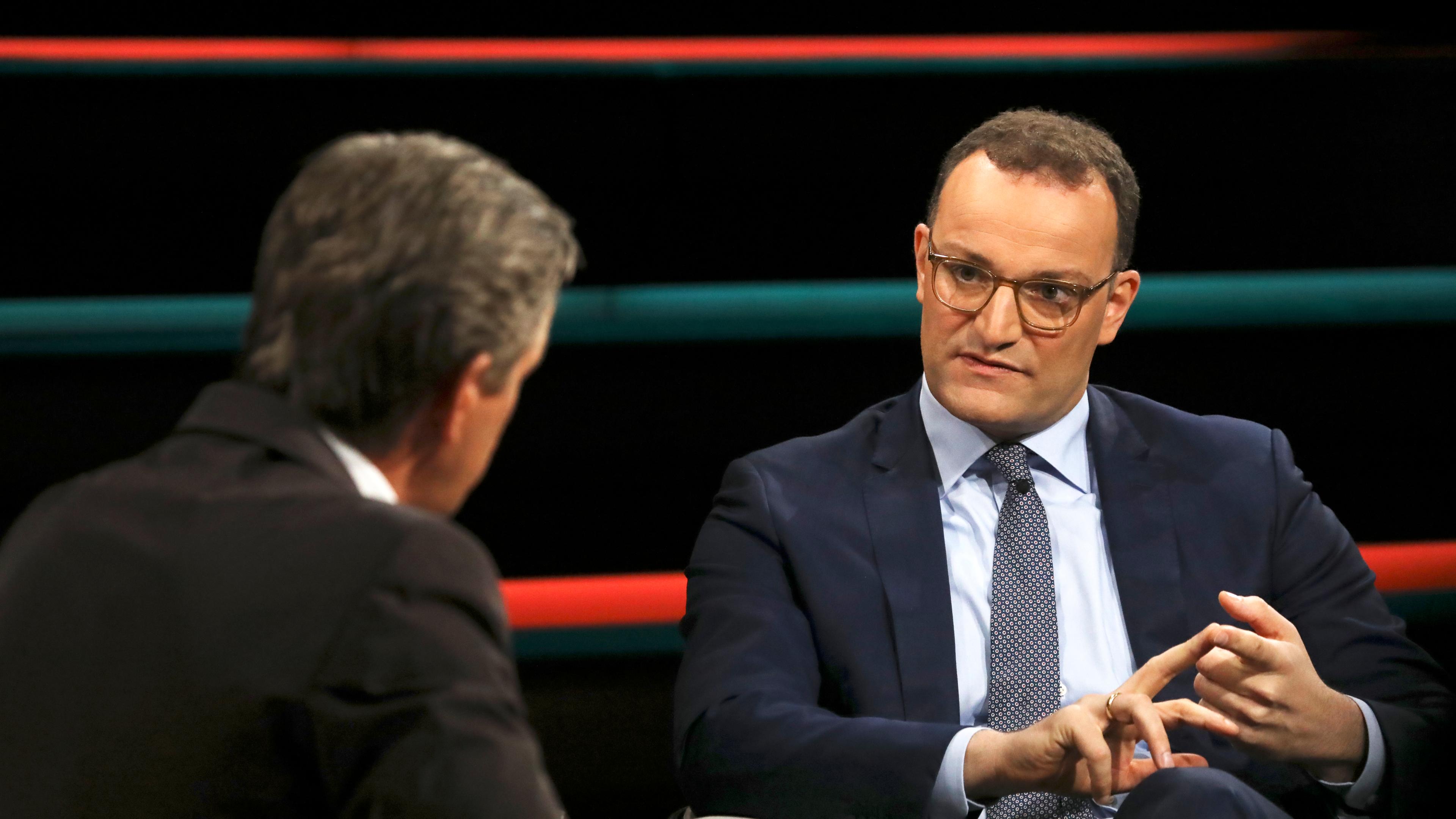 CDU-Politiker Jens Spahn zu Gast in der Sendung von Markus Lanz.