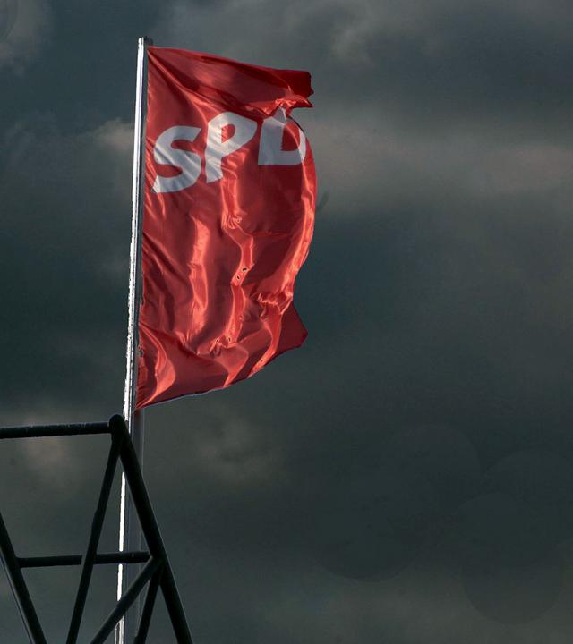 Eine  Flagge der SPD