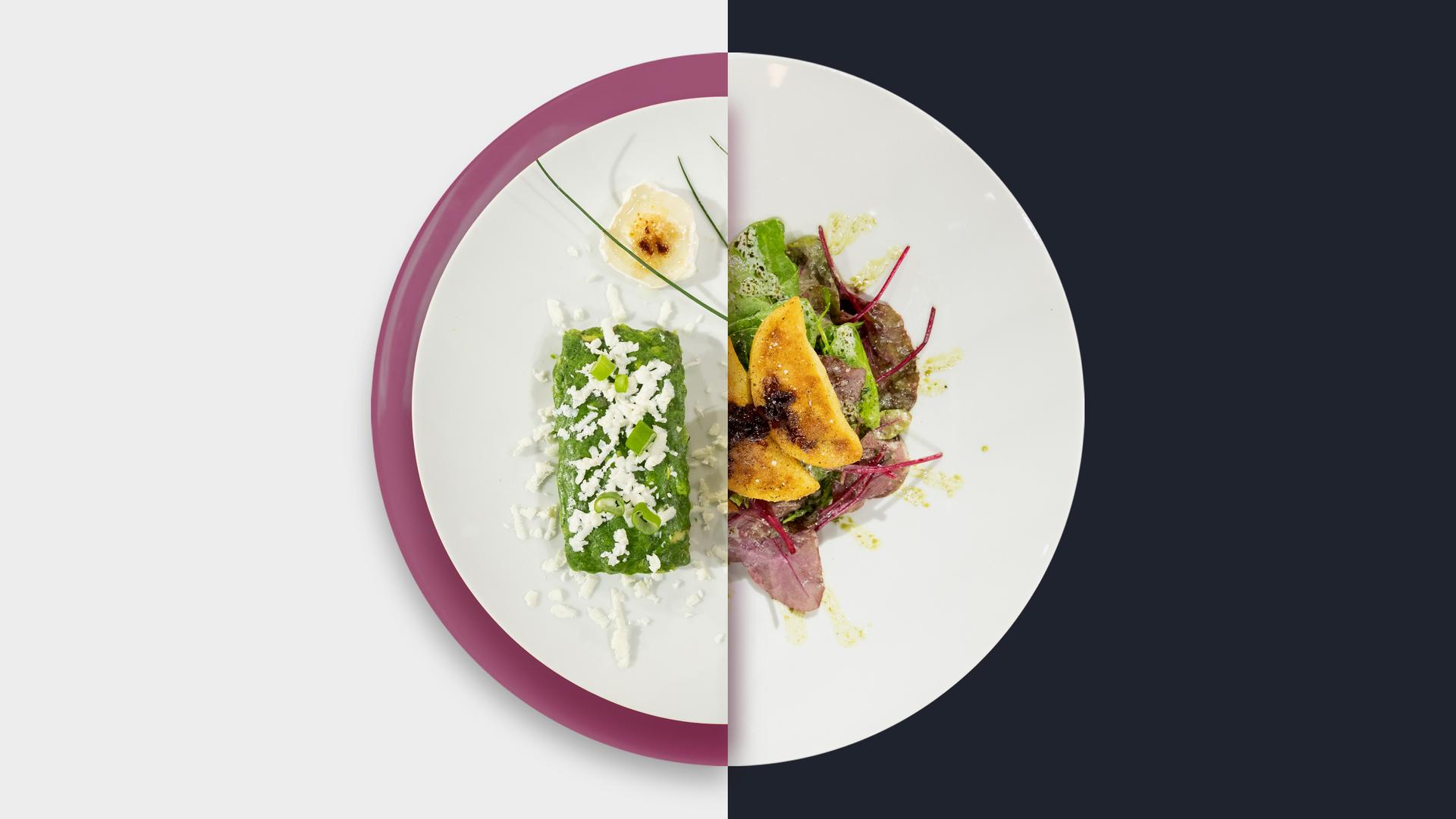 Spinatküchlein vs. Kartoffeltaschen